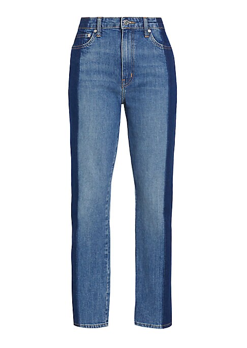 Chic Colorblock Ankle Jeans