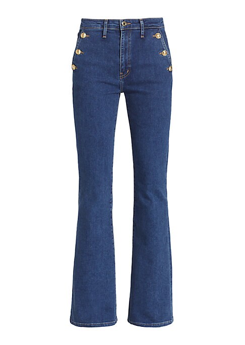 High-Waist Flare Sailor Jeans