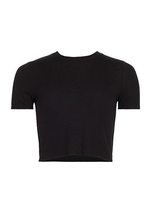 Ribbed Cap Sleeve Crop Top