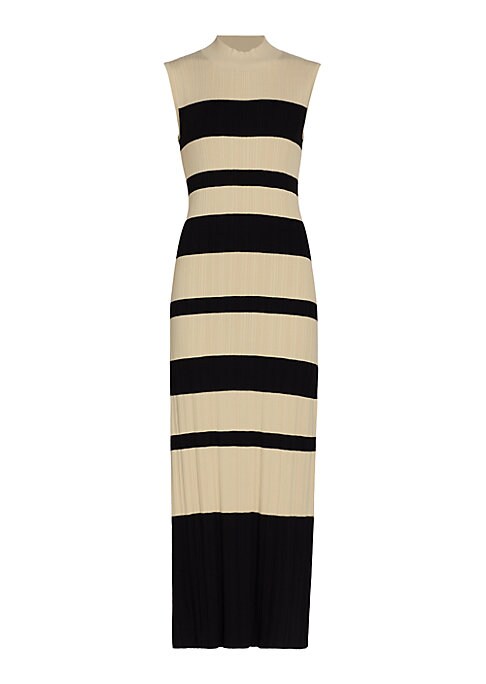 Textured Stripes Maxi Dress
