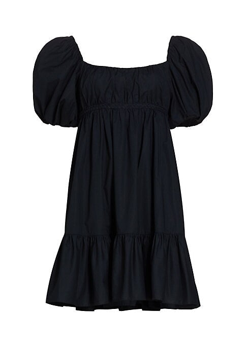 Balloon Sleeve A-Line Dress