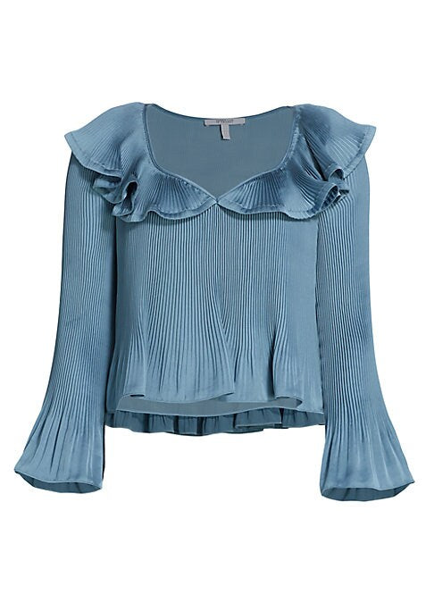 Ruffled Satin Elegance Blouse