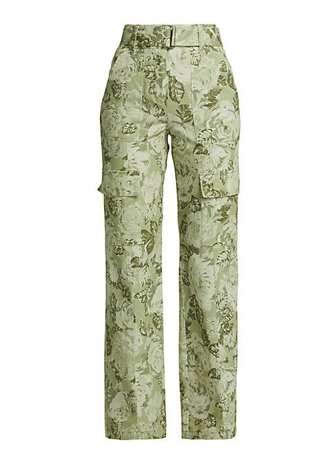 Floral Utility Cargo Trousers