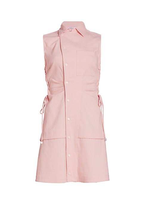 Linen Lace-Up Dress