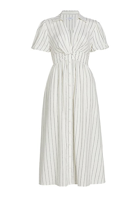 Twist Front Striped Maxi Dress