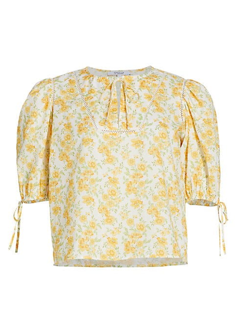 Floral Puff Top