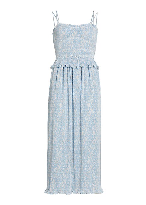 Floral Peplum Midi Dress