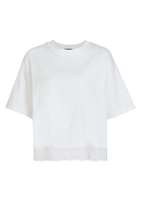 Lace Trim Boxy Tee