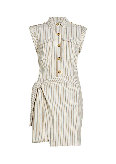 Chic Striped Wrap Dress