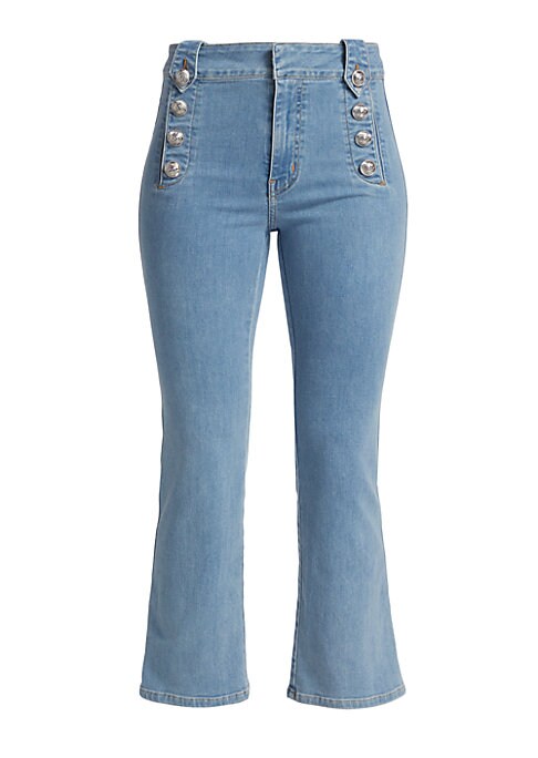 Cropped Flare Stretch Jeans