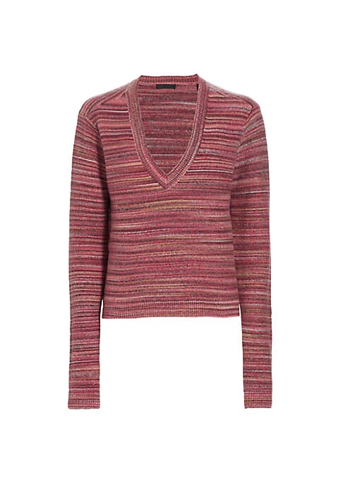 Vibrant Knit V-Neck Sweater
