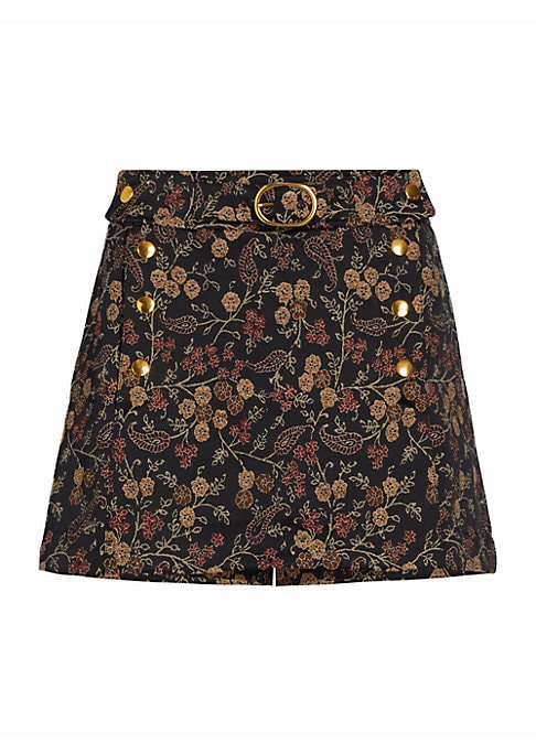 Floral A-Line Mini Skort