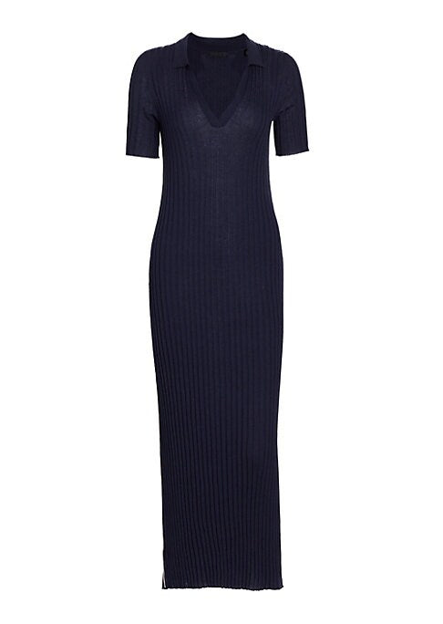 Ribbed Silk Blend Dress