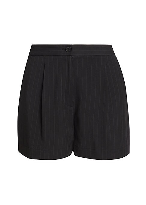 Chic Pinstriped Pleated Shorts