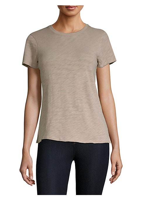 Cropped Slub Jersey Tee