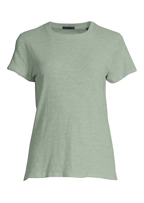 Cropped Cotton Slub Tee