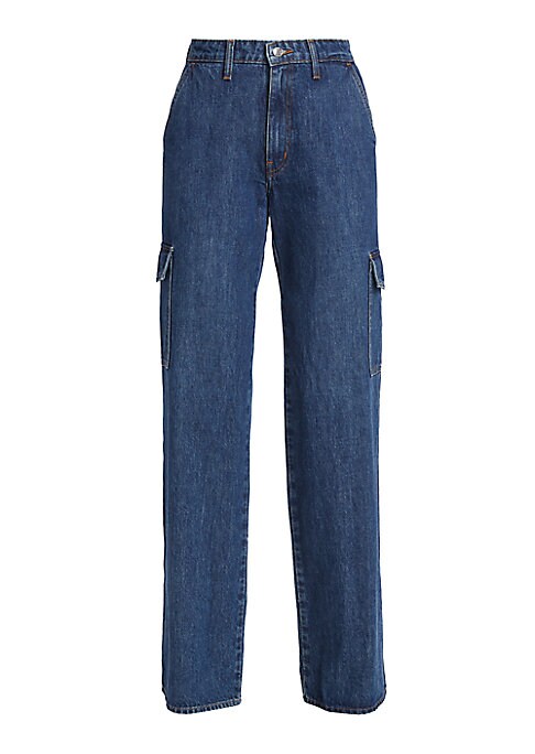 Utility Wide-Leg Denim Pants