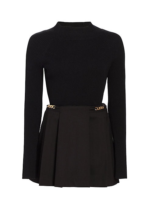 Chic Pleated Knitted Dress