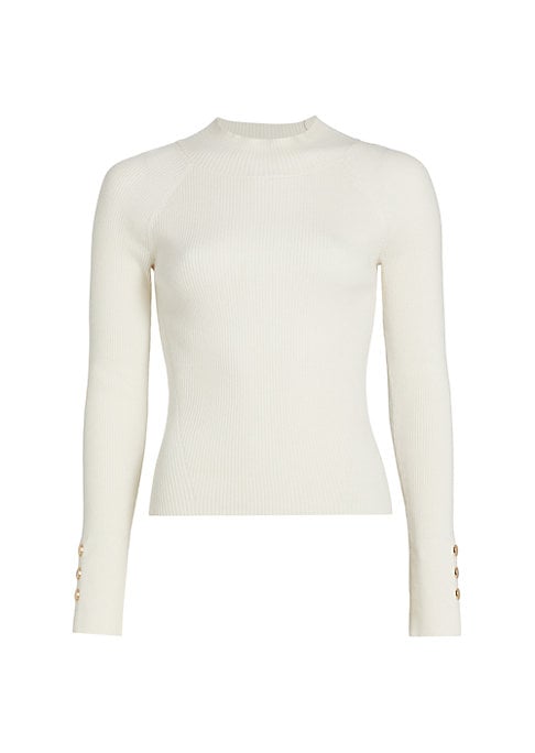 Sporty Button Cuff Sweater