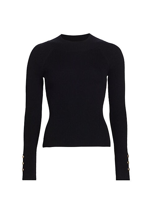 Buttoned Ribbed Sweater