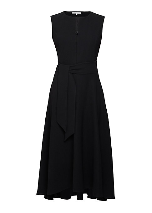 V-Neck Fit-and-Flare Dress