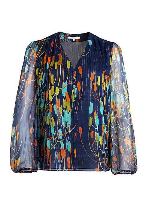 Chic V-Neck Button Blouse