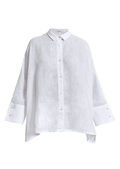 Dramatic Linen Button-Up