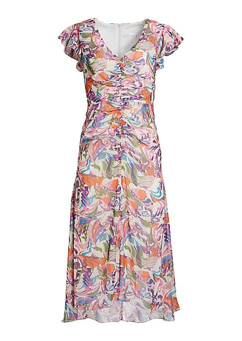 Metallic Flutter Maxi Dress