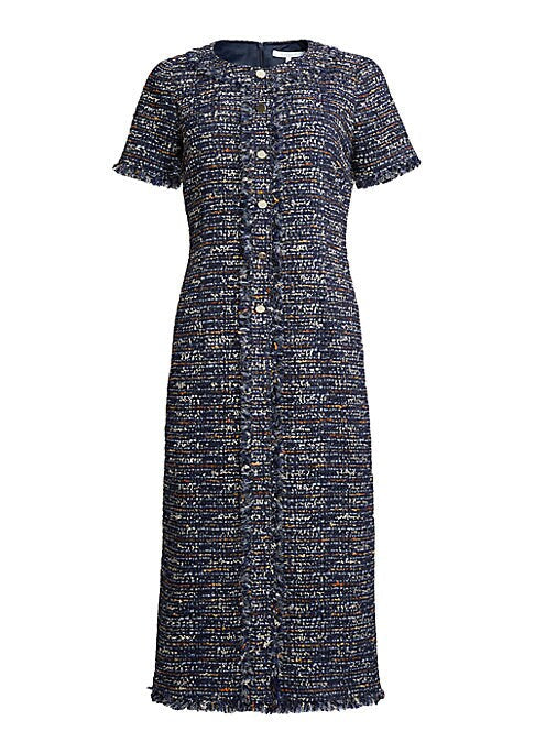Chic Tweed Midi Dress