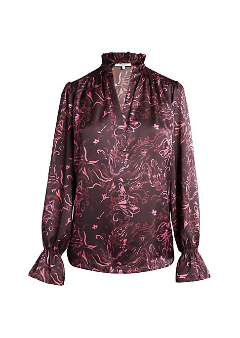 Chic Floral Ruffle Blouse