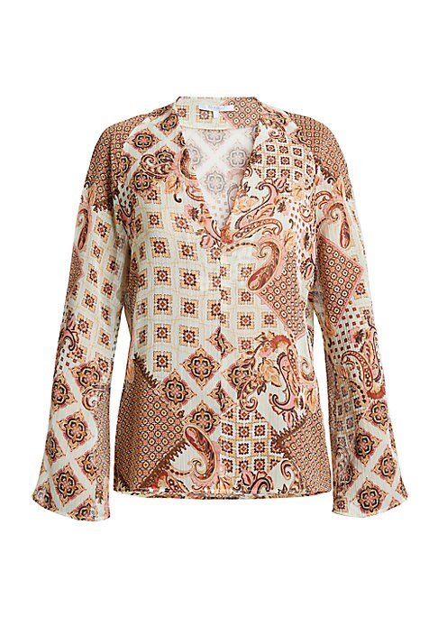 Textured V-Neck Blouse