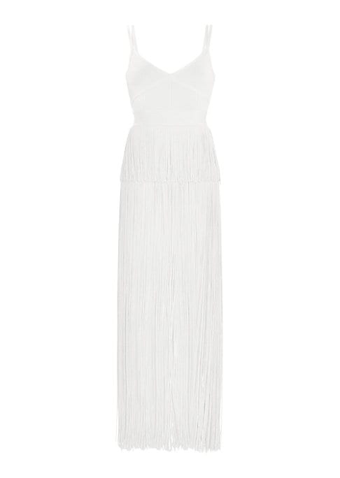 Fringed V-Neck Elegance