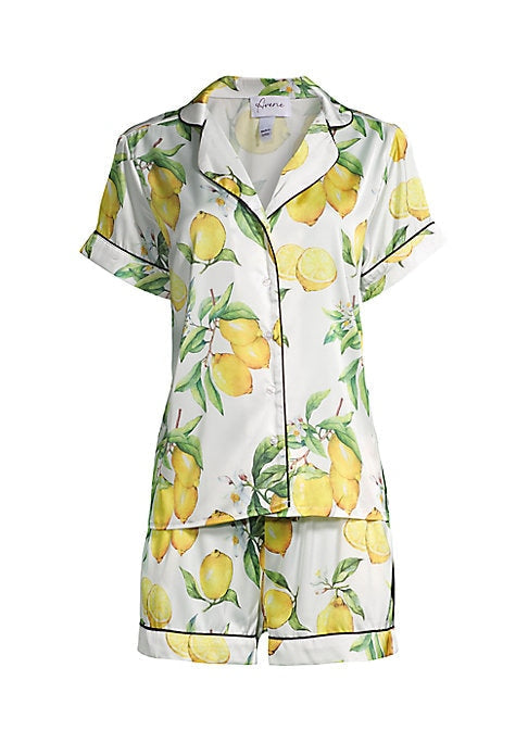 Citrus Satin Pajama Set