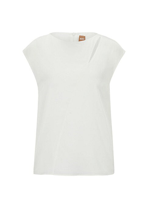 Silk Cut-Out Cap Top