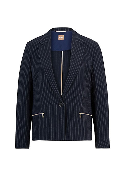Chic Pinstripe Blazer