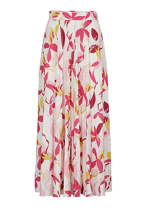 Printed Pleated Skirt