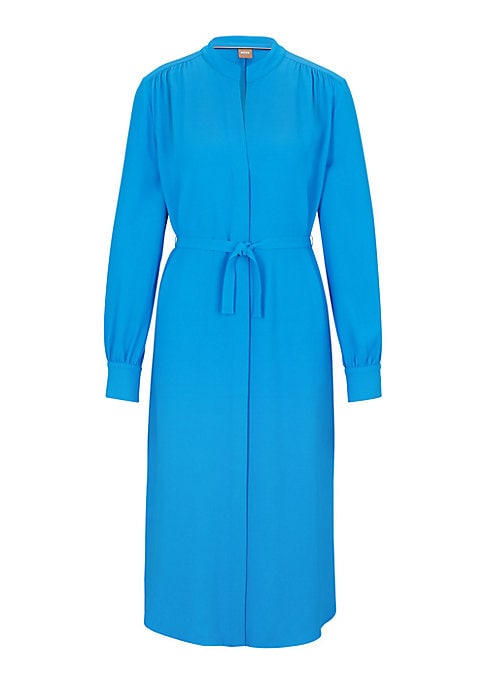 Chic Belted V-Neck Dress