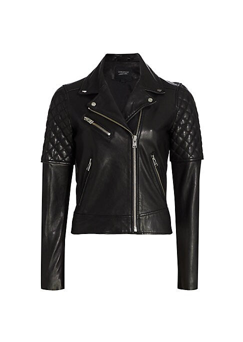 Quilted Lambskin Biker Jacket