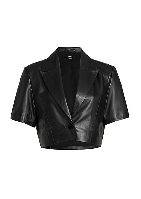 Chic Cropped Leather Jacket