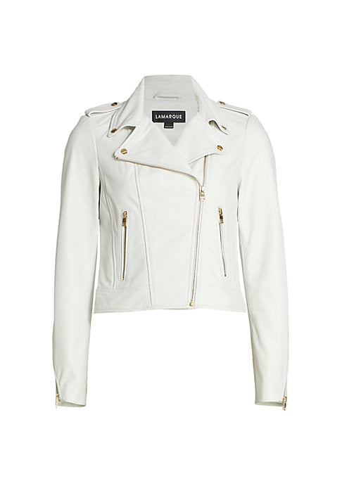 Chic Cropped Leather Jacket