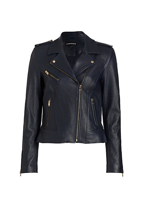 Sleek Leather Biker Jacket