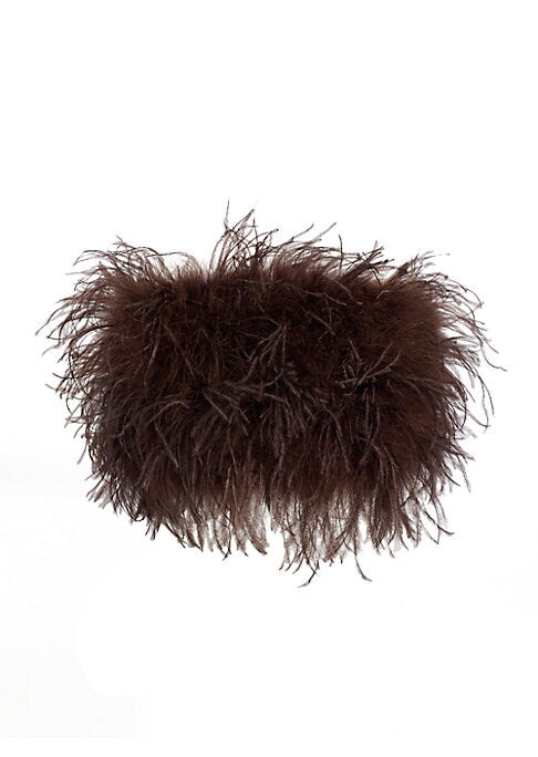 Feathered Bustier Top