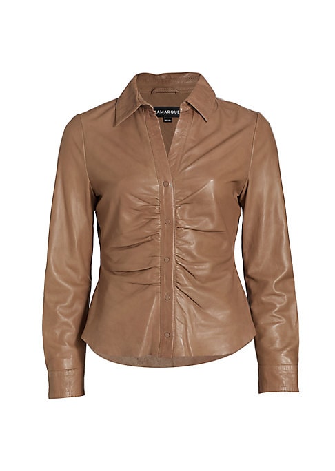 Ruché Luxe Leather Top