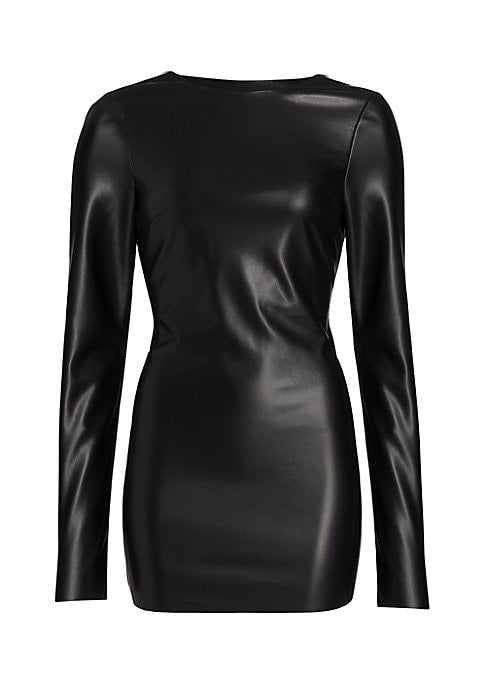 Sleek Faux Leather Dress