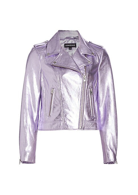 Metallic Biker Jacket