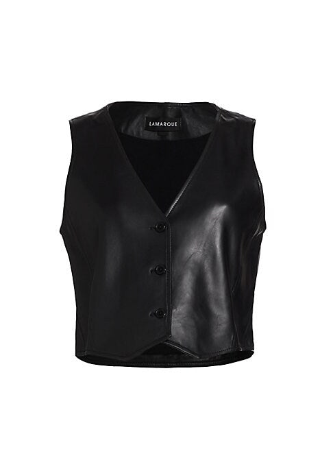 Chic Leather V-Neck Vest