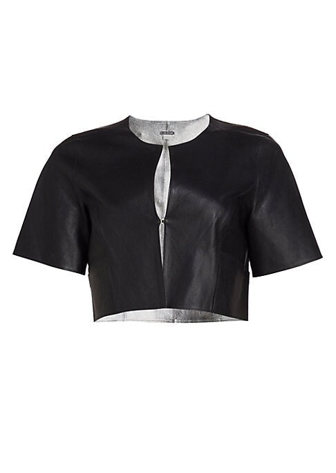 Chic Leather Cropped Top