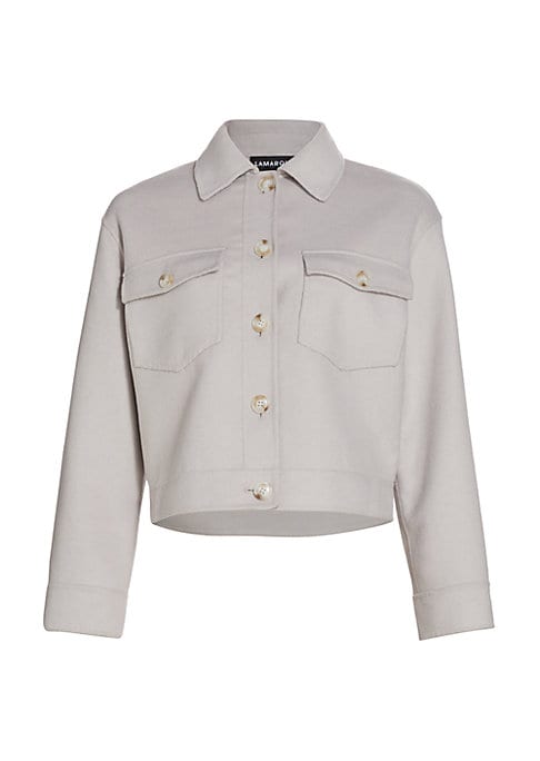 Cropped Wool Blend Jacket