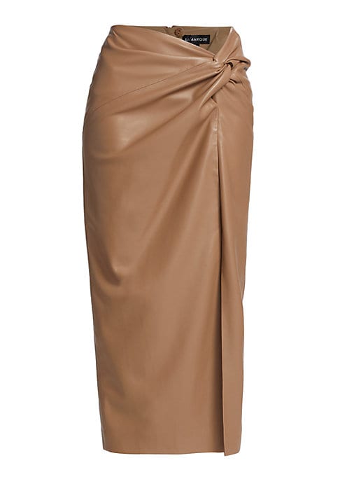 Twist & Slit Midi Skirt