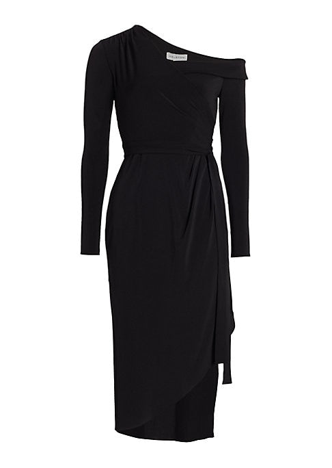 Sleek Asymmetrical Midi Dress